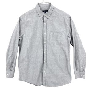 DOUBLE PUMP Shirt Button Down 100% Cotton Long Sleeve Gray
